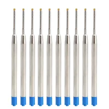 10 шт. Универсальный Стандартный Стиль синий/черные чернила 1 мм Средний Перо Шариковая ручка заправки Фирменная Новинка