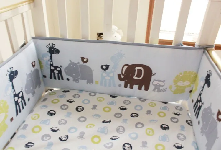 Roupa de Cama do Bebê Conjunto de Cama Berço de Algodão Pára-choques + Duvet + Capa + Saia de Cama Bordado Algodão Berço Pára-choques 4 7 Pçs Kit 14 Cheap Conjuntos de cama