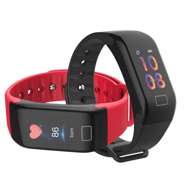 

F1 Color Screen Smart Watch With Heart Rate Blood Pressure Monitor Fitness Tracker IP67 Smartwatch Connect Iphone Android Phones