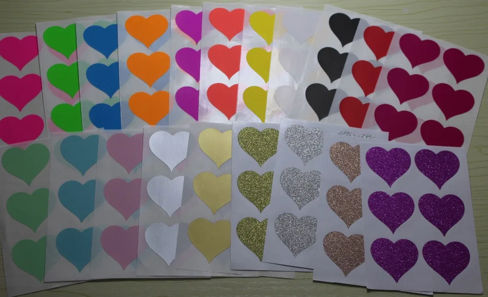 20 Mixed colour packs of plain stickers1