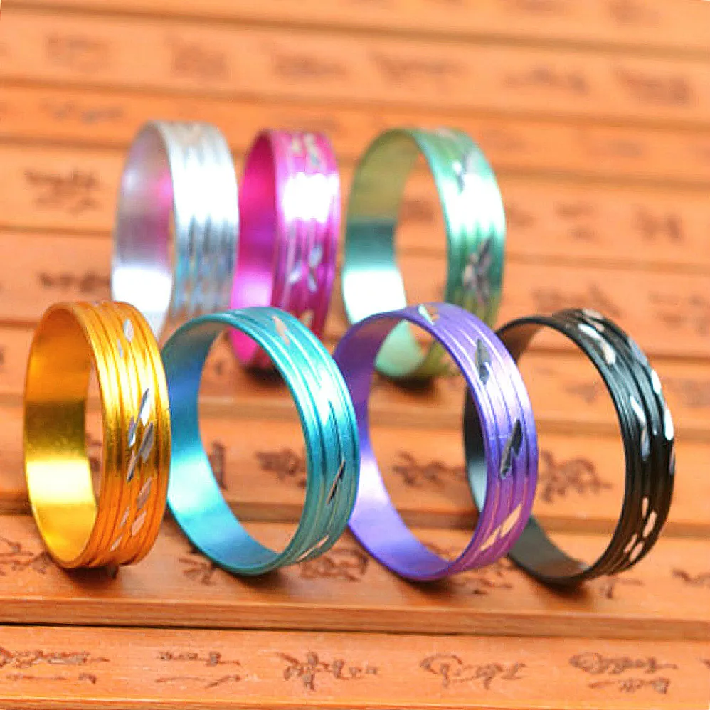 

1pcs Random Unisex Colorful Steel Rose Gold Anti-allergy Rings