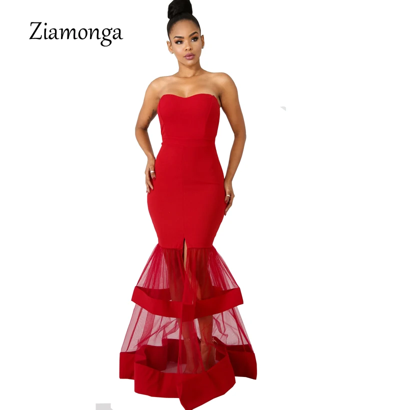 Ziamonga Vestido Longo Robe Femme Ete сексуальное длинное платье макси с открытыми плечами пляжное летнее женское Сетчатое Клубное вечернее платье