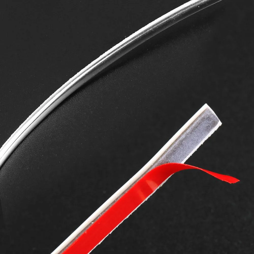 

Vehemo 1x 4MMx5M Car Auto Protector Bumper Guard Chrome Moulding Trim Strip Car-styling