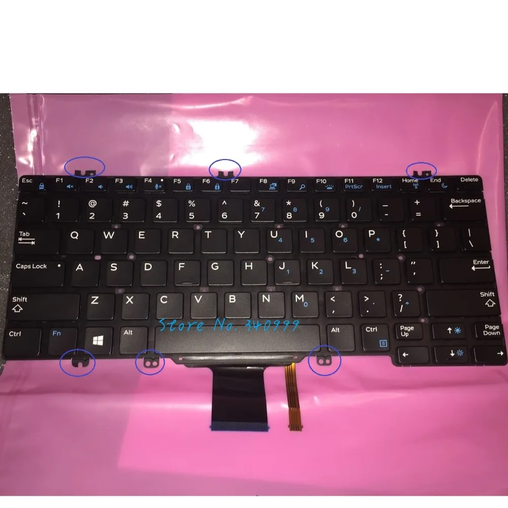para Dell Latitude 7280 7380 5289 5280 us Teclado Backlit 0npn8 Novo - Imagem 2