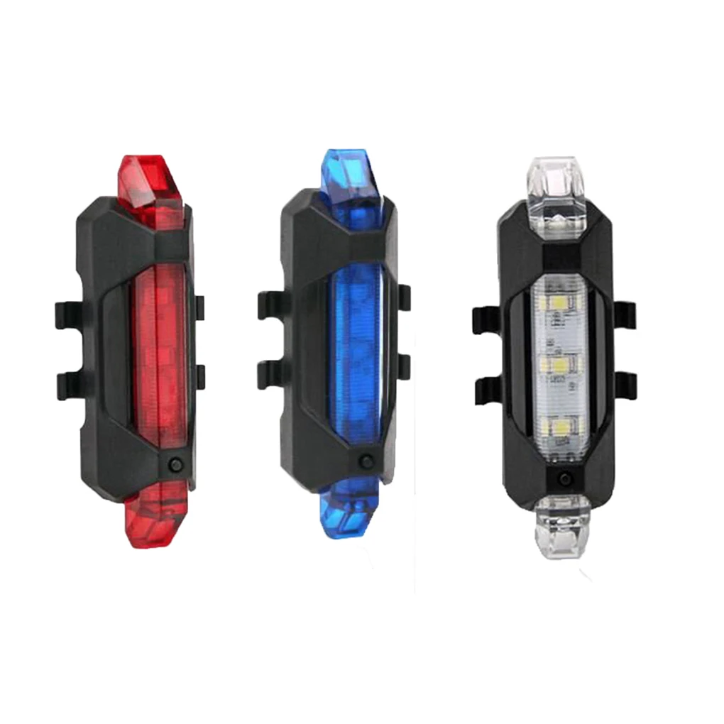 

USB Rechargeable Bicycle Tail Light Waterproof Set LED 4 Modes Fashion Bike Flashing Warning
