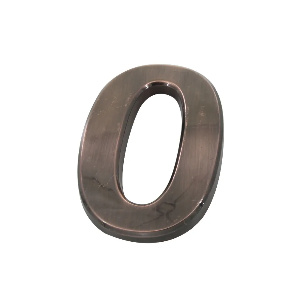 

Digital House Number 0# ABS Plastic Material Red Bronze Color 100mm Height Door Gate Plate Number