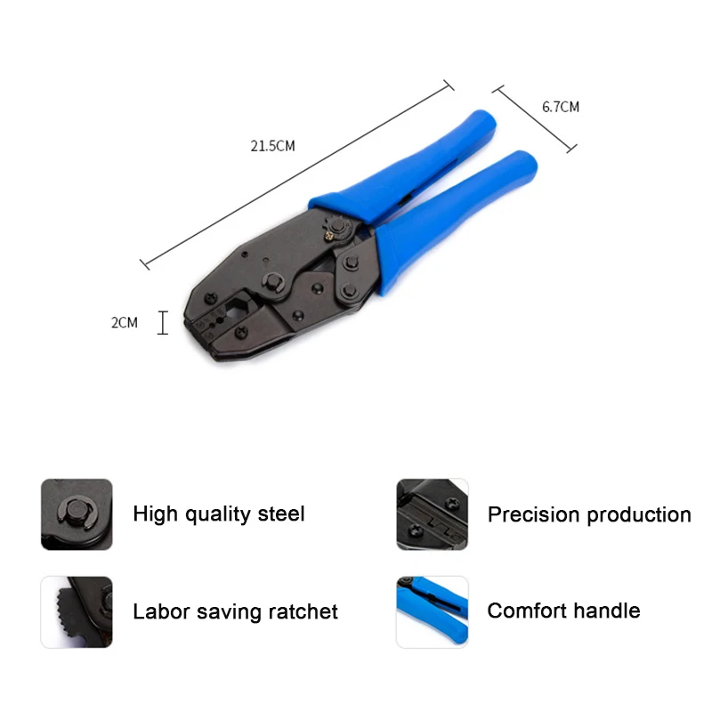 KALAIDUN Ratchet Crimping Pliers For 2.54-10.90mm RG 811174179213 LMR400 Multitul Press Pliers Multitool Hand Tools6