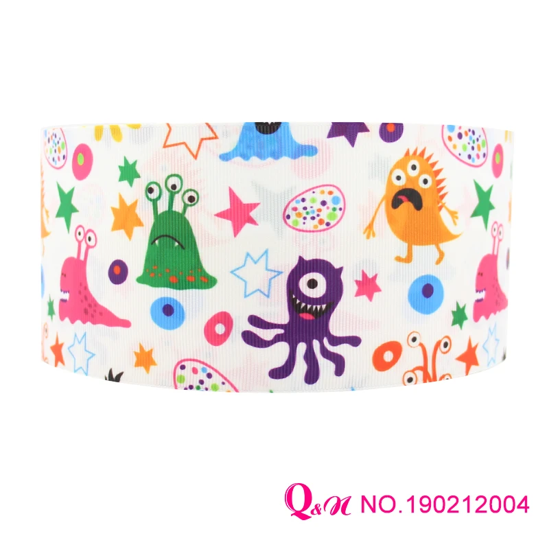Q & N 16 мм 22 25 38 50 75 monster high мультяшный принт grosgrain/FOE лента Свадебные аксессуары DIY
