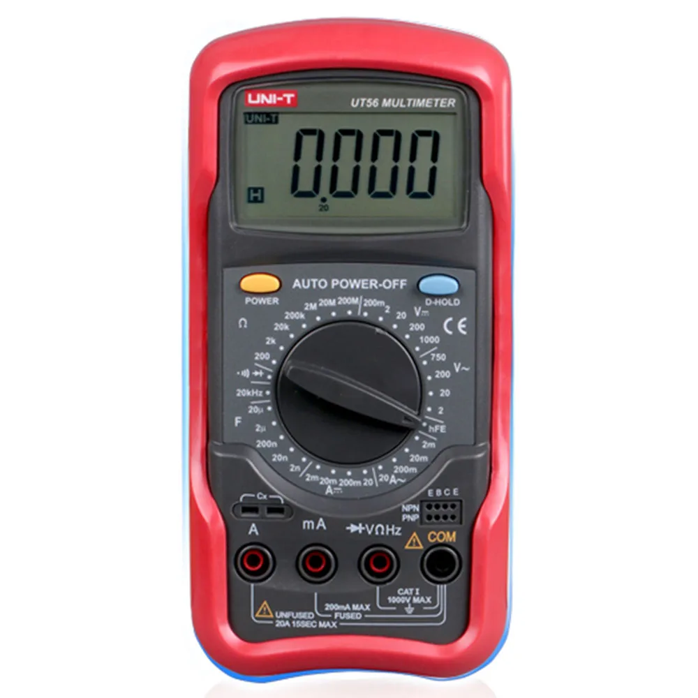 

UNI-T UT56 Digital Multimeter AC DC Voltage Current Resistance Capacitance Frequency Meter Tester Voltmeter Ammeter
