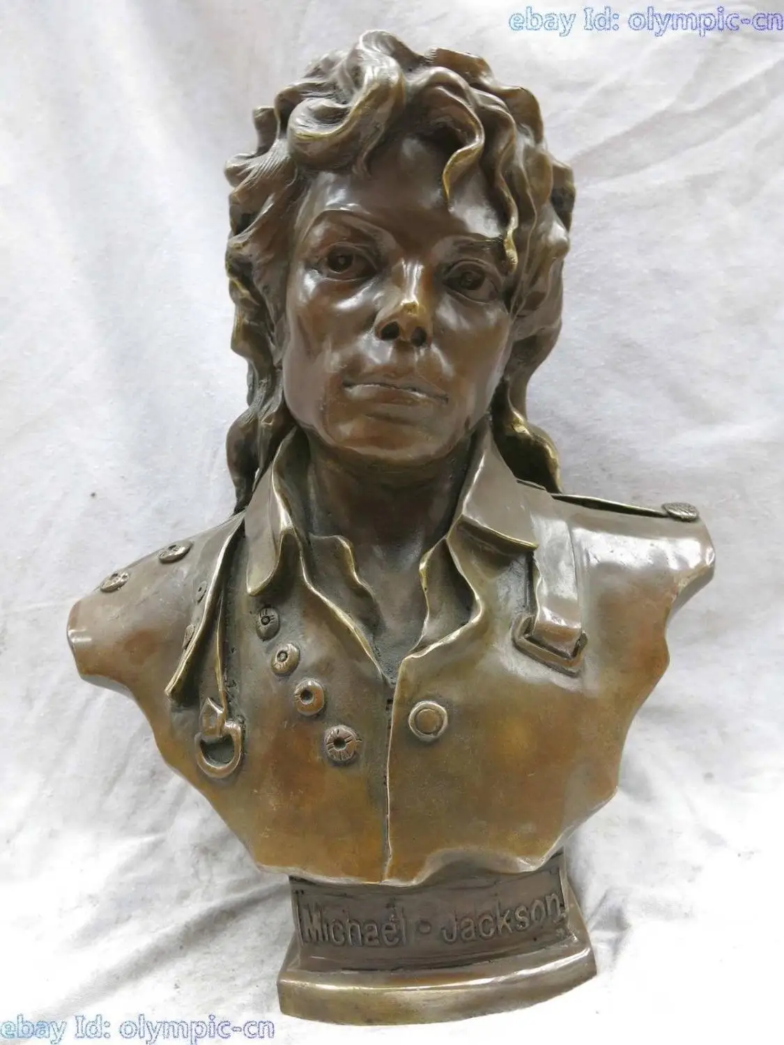 

14" China bronze carved beautiful finely Michael Jackson Statue A(0505)
