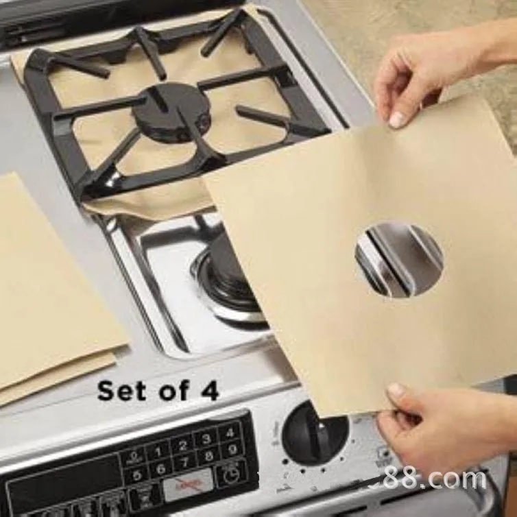 4 шт многоразовая фольгированная газовая плита диапазон плита защита горелок вкладыш Крышка для инструменты для уборки на кухне