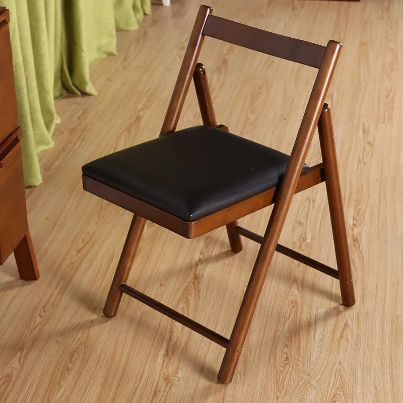 

15%Solid wood dining chair modern folding chair sleek minimalist home multi-function computer chair backrest arm chair