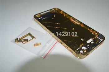 

For Iphone 4s gold bezel 100% real 24ct Gold plated bezel gold housing for iphone4s factory supply gold bezel for Iphone4s