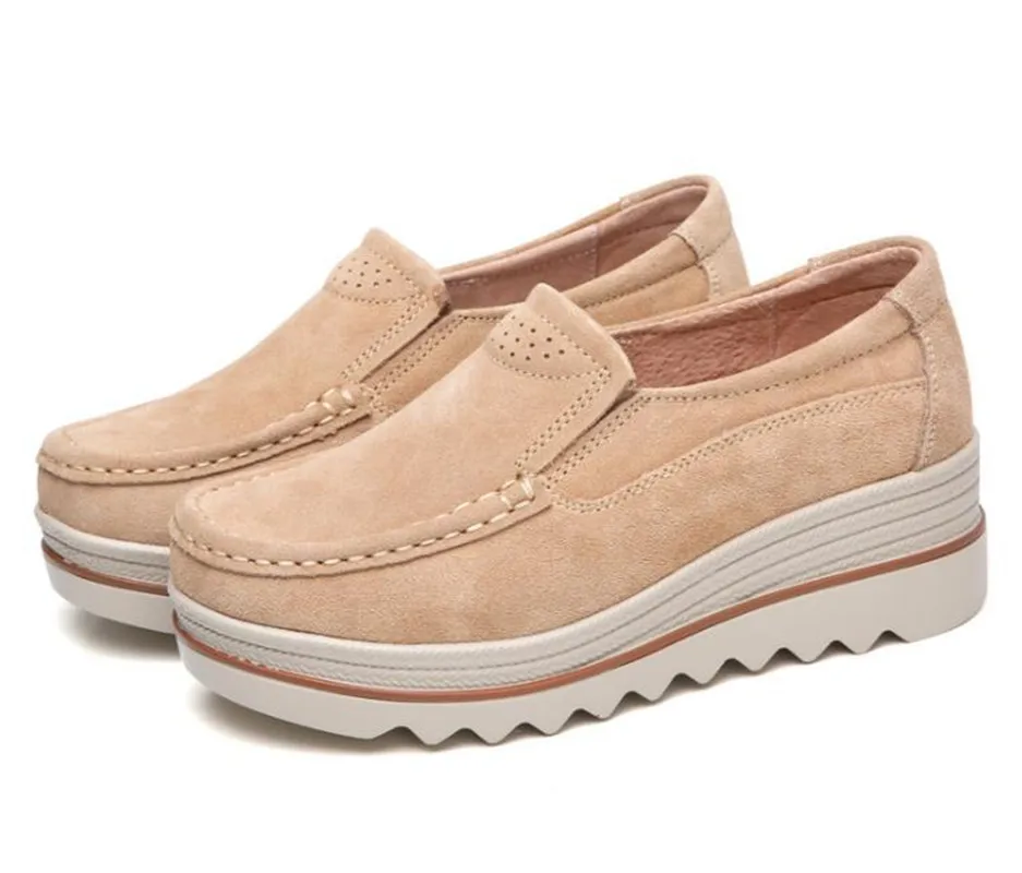 Plus En Pu Top Casual red blue Sneakers Black Cuir Respirant Mocassins forme apricot Wedge Mode Chaussures grey Taille Plate Femmes La Bout Femme Rond Damet Automne xr0wIUY0qF