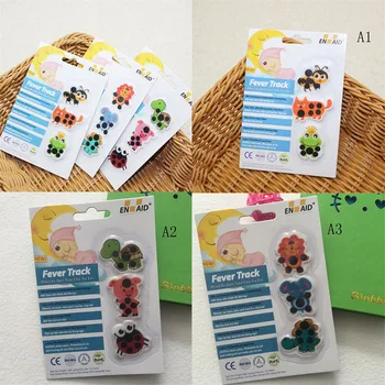 

2018 New 1PC Cartoon Body Fever Head Bands Sticker LCD Forehead Thermometers Children Safety Baby Care Party Gift