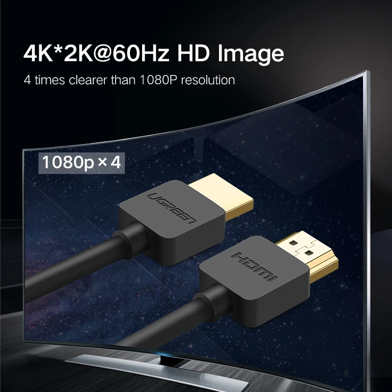 Ugreen ضئيلة HDMI كابل HDMI كابل وصلة بينية مُتعددة الوسائط وعالية الوضوح HDMI 2.0 4 K 3D ل آبل PS3 العارض شاشة كمبيوتر محمول ذات دقة عالية كابلات الكمبيوتر ... Ugreen ضئيلة HDMI كابل HDMI كابل وصلة بينية مُتعددة الوسائط وعالية الوضوح HDMI 2.0 4 K 3D ل آبل PS3 العارض شاشة كمبيوتر محمول ذات دقة عالية كابلات الكمبيوتر ...