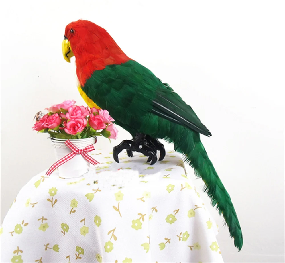 Fancytrader Simulation Macaw Parrot Model Toy   Colorful Bird Doll Made of Plastic Foam & Feathers Parrot Xmas gift7