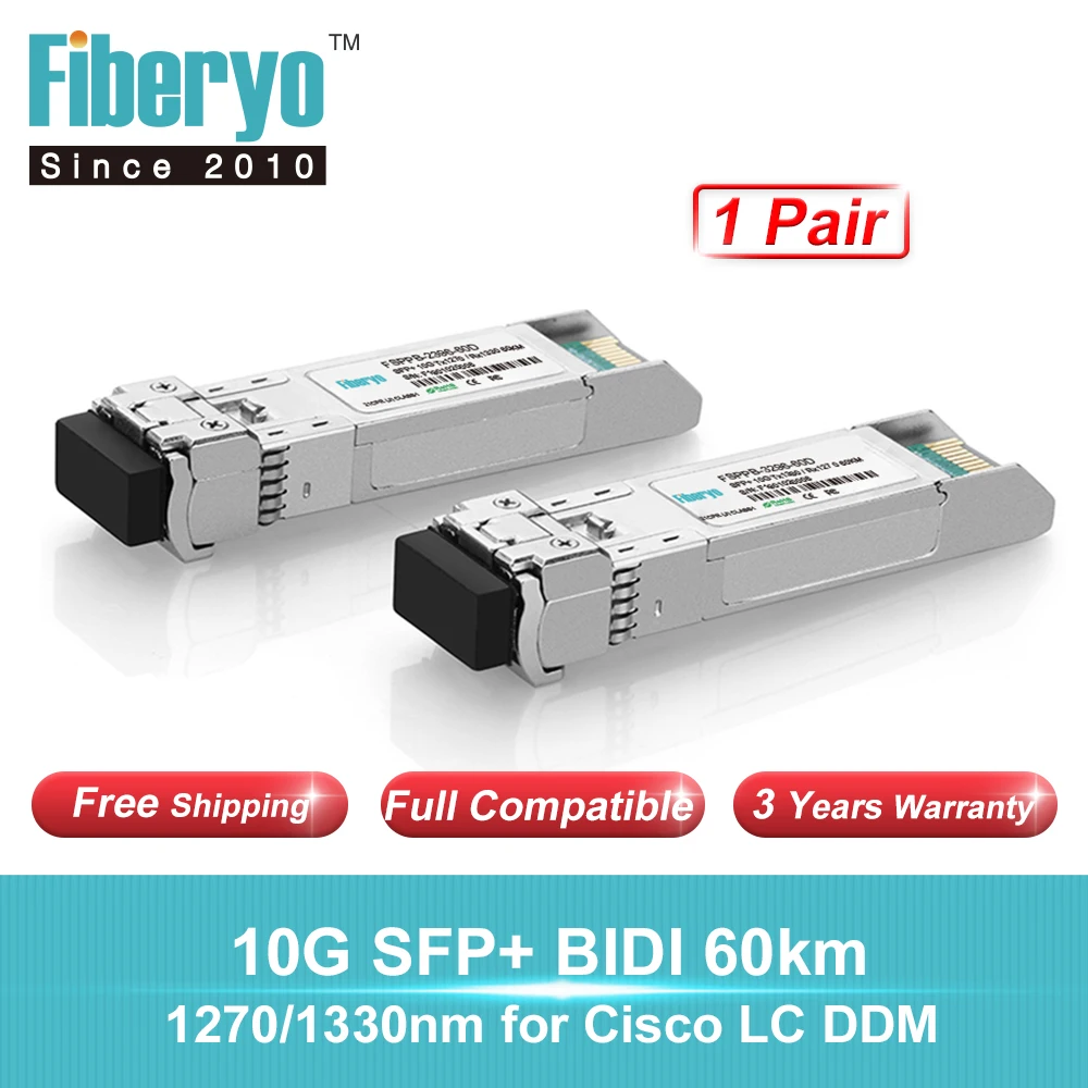 Fiberyo 10G BIDI SFP M dulo De Transceptor De Fibra ptica Para A 