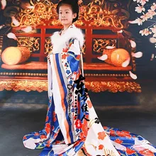 Легенда о великой Тан императрица Ву Ге Тянь принт пион японского журавля Тан императрица костюм для детей производительность Обувь для девочек