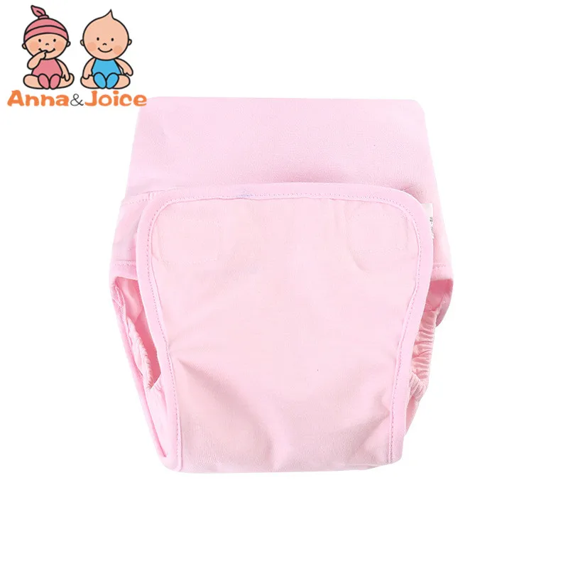Детские штаны с завышенной талией, штаны с мочой, регулируемый хлопковый подгузник, штаны для новорожденных с высокой талией, защита от протечек живота, водонепроницаемые - Цвет: pink