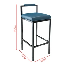 1B Скандинавский современный минималистичный барный стул высокие табуреты дома кованого железа кофе магазин твердые деревянные полосы стол