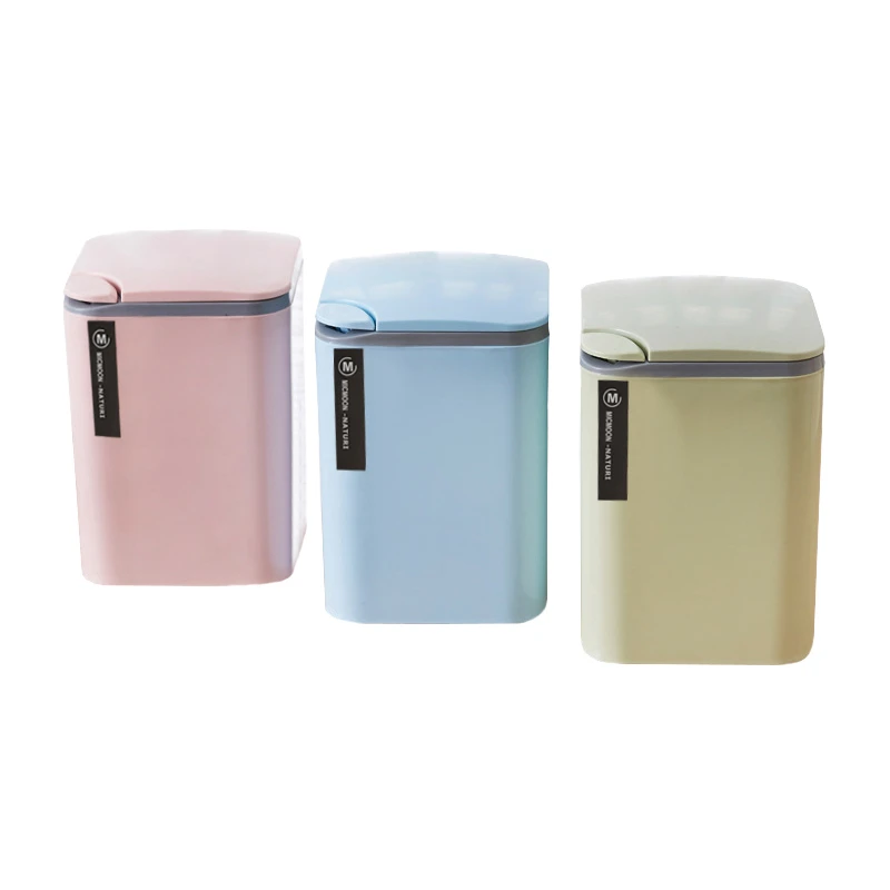 Small Table Trash Bin Mini Desktop Cans Waste Bins Cover Small Table Trash Bin Mini Desktop Cans Waste Bins Cover Container Practical Portable Office