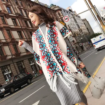 

2017 Brand New High-quality Scarf Acrylic Pashmina Fashion Tassels Plaid Shawl Warm Winter for Women Free Shipping