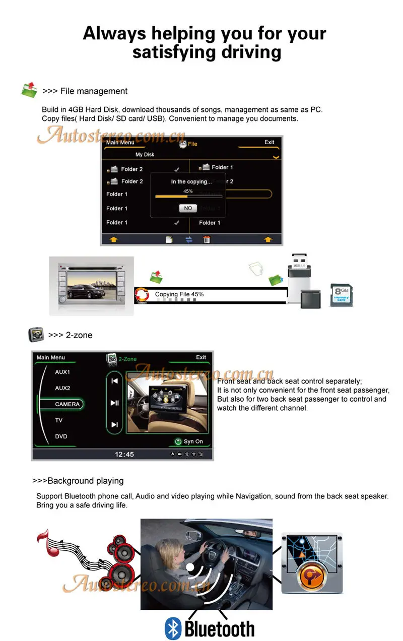Best 7 Inch Car Multimedia DVD Player Radio Screen Auto Stereo GPS Navigation double  System For BMW X3 E83 2004-2012 34