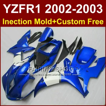 

Aftermarket body repair parts for YAMAHA YZFR1 2002 2003 blue white fairings yzf r1 YZF1000 02 03 body fairing