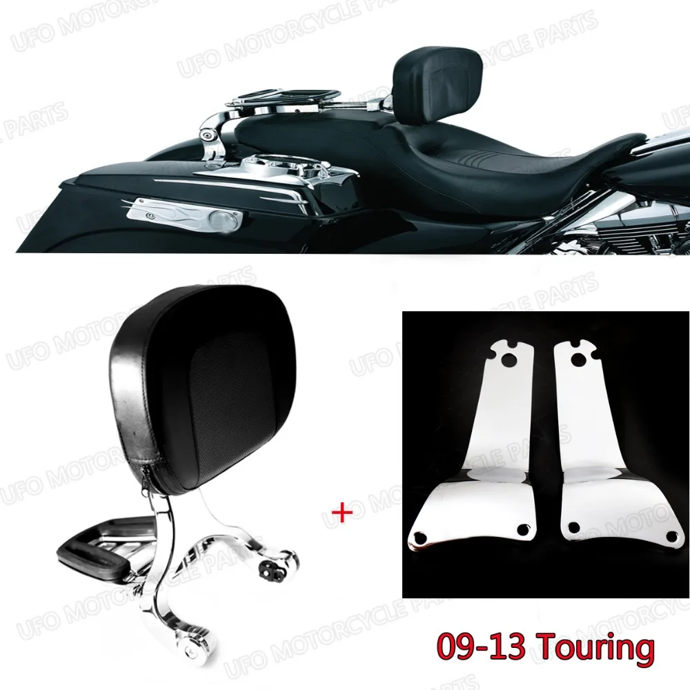 

Chrome Multi Purpose Adjustable Driver & Passenger Backrest For Harley Touring Road King 09-13