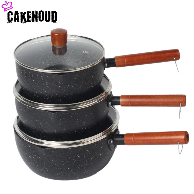 CAKEHOUD Japanese-style Maifan Stone Non-stick Soup Pot Cooker With Lid Electromagnetic Compatibility Baby Food Supplement | Дом и сад