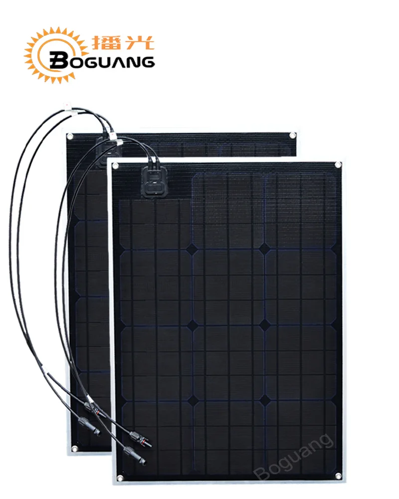 2 шт. 50 Вт ETFE PCB модуль солнечной панели монокристаллическая ячейка 100 pv разъем для