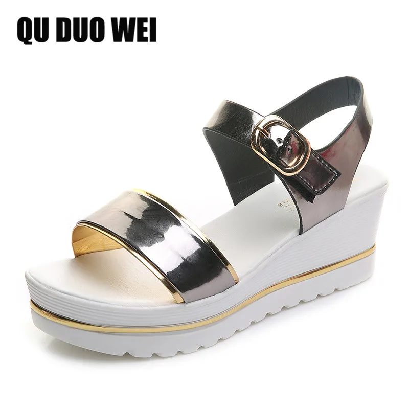 

QUDUOWEI 2018 New Wedges Platform Women Sandals Fashion Quality Comfortable Bohemian Women Sandals For Lady Shoes high heels Sho