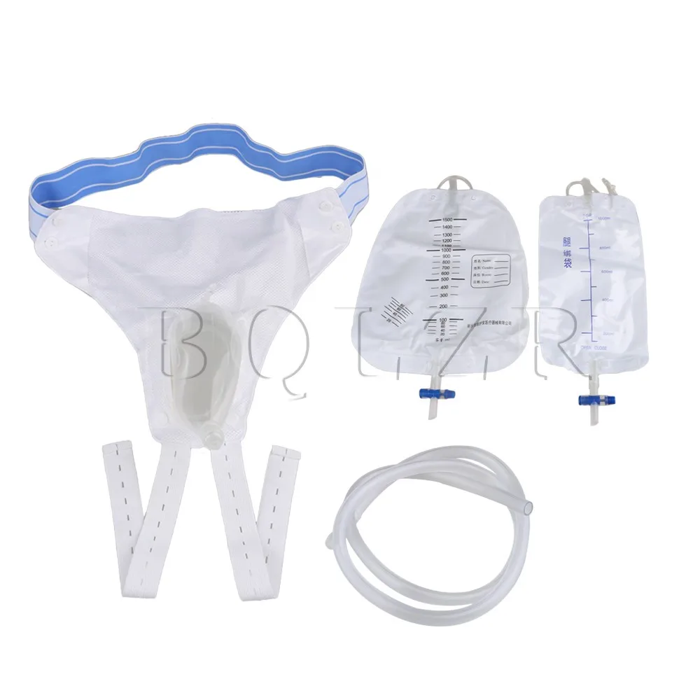 BQLZR 1000ml Atrophy Male Urinal Pee Holder Bag Test Bladder