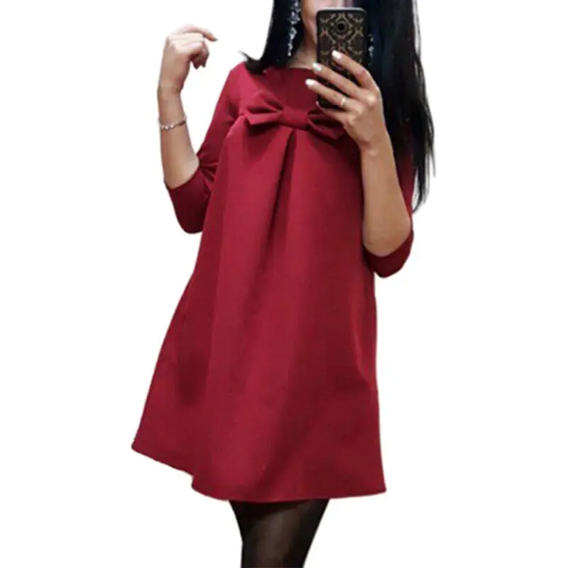 

Mini Dresses Casual Solid Color O-Neck Half Sleeve A-line Vestidos Women's Summer Clothing