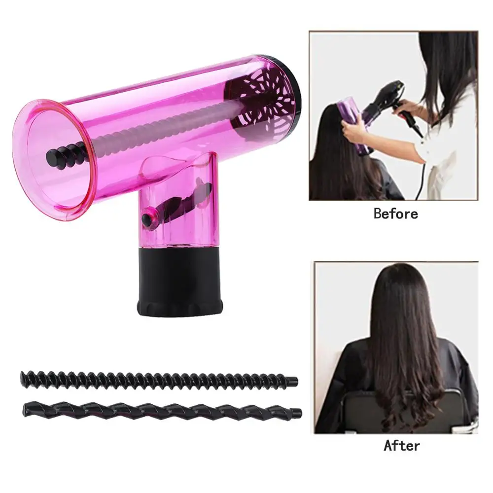 

Magic Hair Dryer Diffuser Wind Curls Hair Salon Styling Tools With 2 Curl Sticks Spin Roller Easy Wind Hair Curly Styling Tools