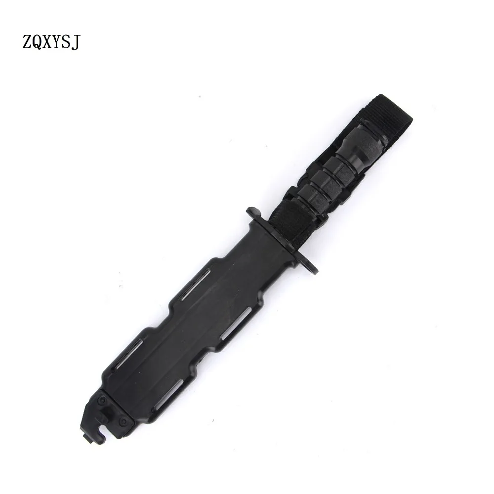 ZQXYSJ 1PC Soft Rubber Plastic M9 Style Knife Blade Bayonet with Sheath Dummy Model Kit not the really knife