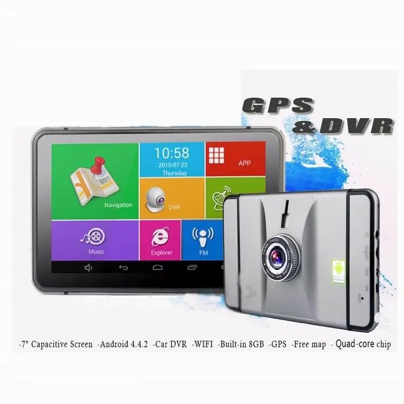 

High Quality 7 Inch Android Car DVR GPS Navigation 1080P Camera Recorder GPS Navigator WIFI Tablet PC Europe Or Russia Maps Free