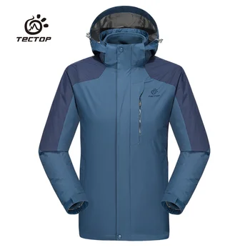 

2018 Tectop Men's three-in-one hiking jacket Inner breathable Fleece Waterproof windproof Coat outdoor sport Jacket