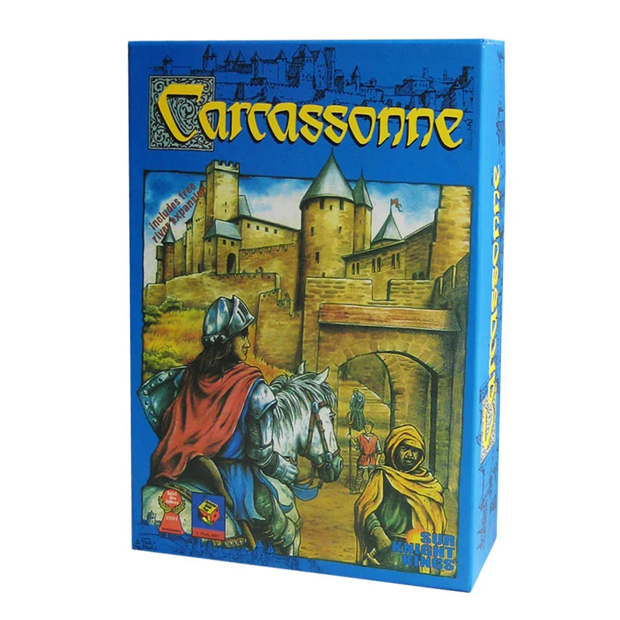 Free shipping The Carcassonne clever tile laying game 2 to 5 players Board Game Party Games