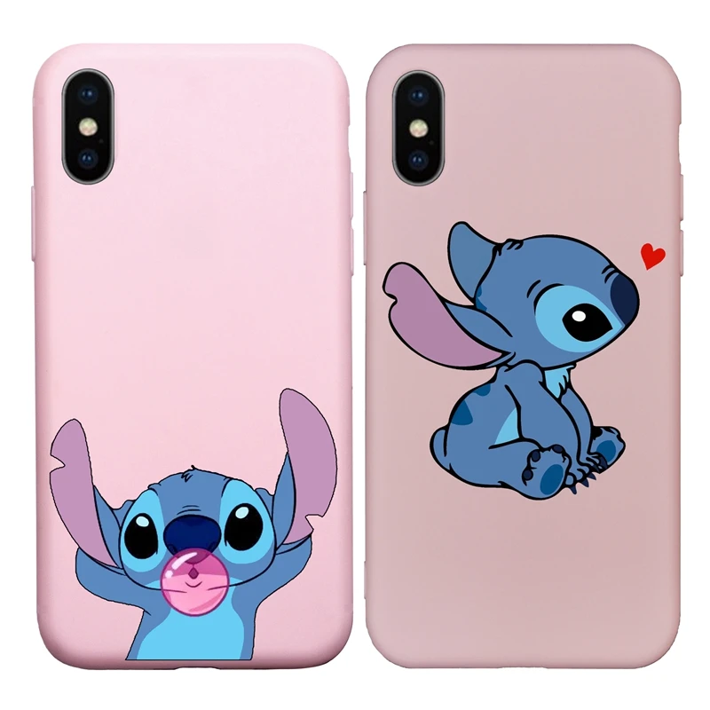 

Cute Cartoon Mr Mrs Kiss Stitch Soft Case For iPhone 7 8 Plus 6 6s Plus X Xs XSMax XR 11 Pro Max Phone Cover Coque Fundas