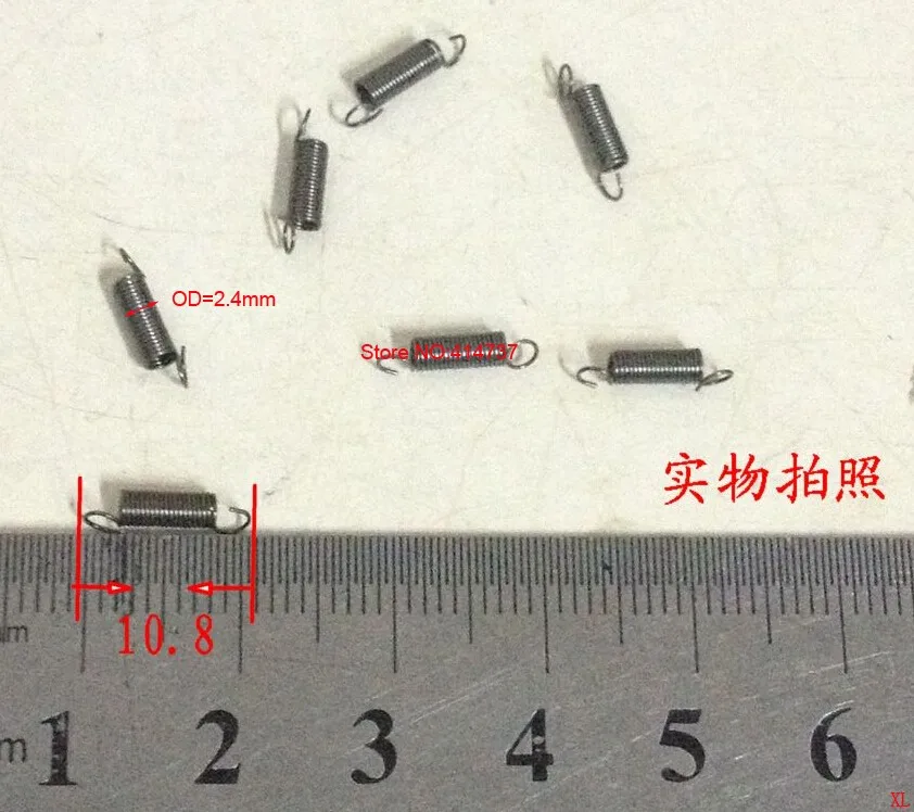 50 шт./лот 0,3*2,4*10,8 мм микро-небольшие Натяжная пружина пружины растяжения