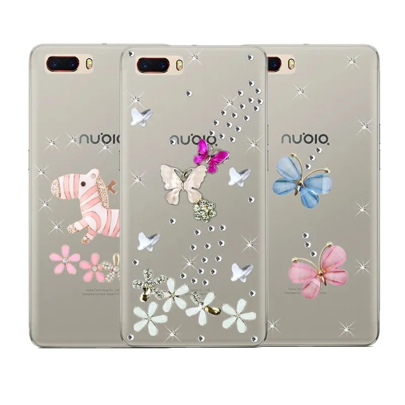 

Nubia M2 lite Rhinestone crystal case cover For ZTE Nubia N2 N3 Z9 Z18 Z11 Z17 mini S max Z17s Nubia N1 lite coque