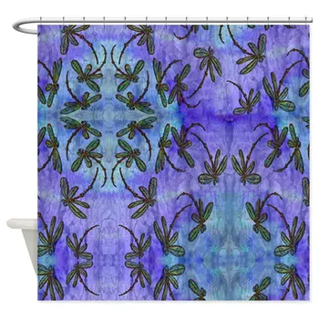 

Dragonfly Flit Purple Haze Shower Curtain Decorative Fabric Shower Curtain Set Non-slip Bath Mat Set for Doormat Outdoor