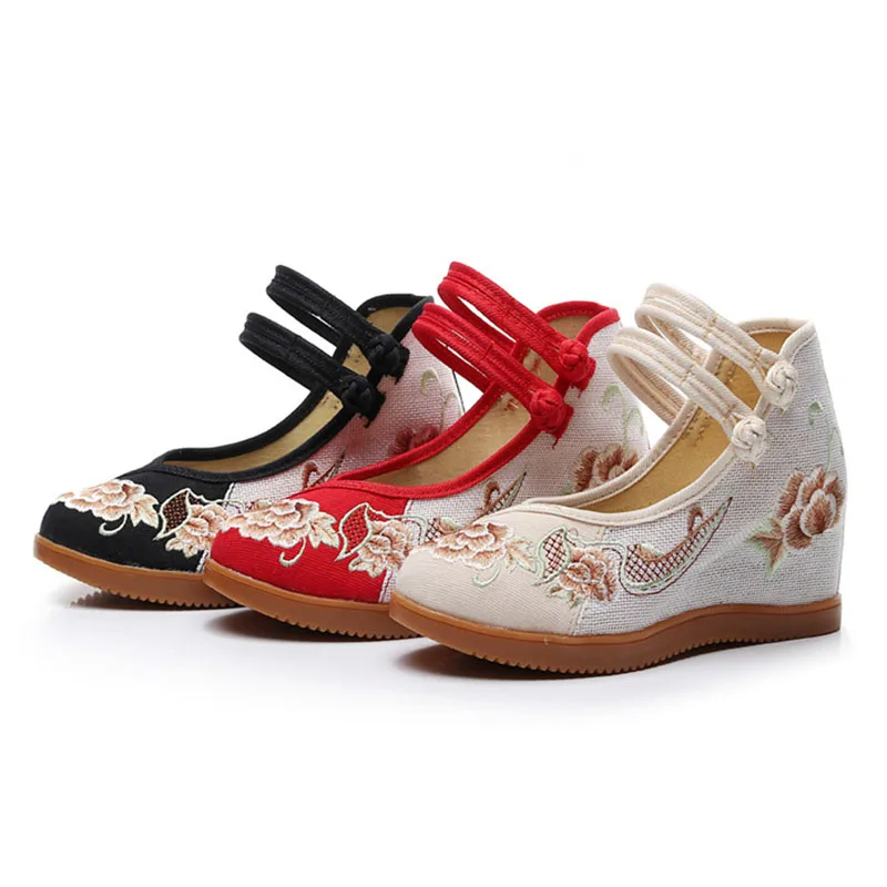 

2019 NewIncrease Shock absorberLight Deodorant XiyanBeforeSpringWith Embroidered Cloth Shoes In TheBottom ofthe Female Si
