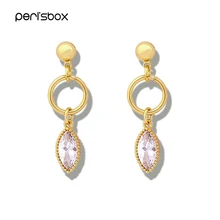 Peri'sBox золотой цвет стразы Подвесные серьги-гвоздики серьги для женщин Кристалл Свадебные серьги массивные маленькие серьги Brincos