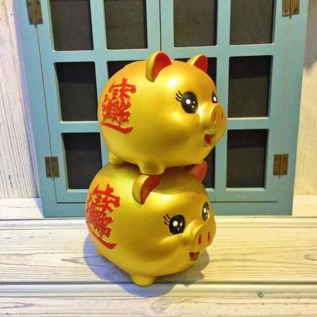 Large Golden Piggy Bank, Piggy Bank Adults Large