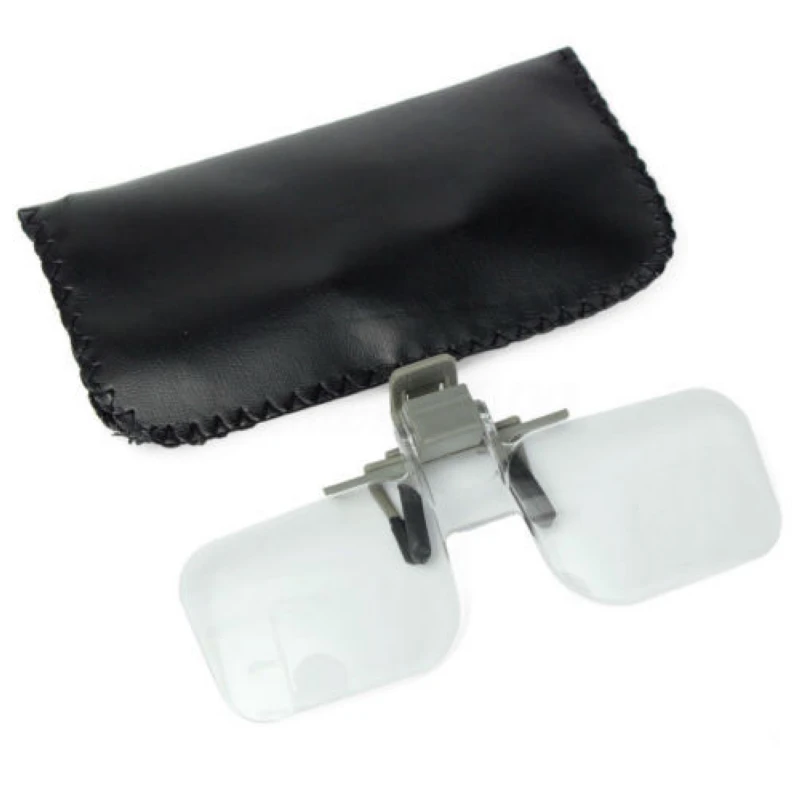 

Mayitr Magnifier Folding Handfree Clip On Clear Magnifying Glasses HD Lens Precise Eyeglasses Jewellery Watch Repair Tool