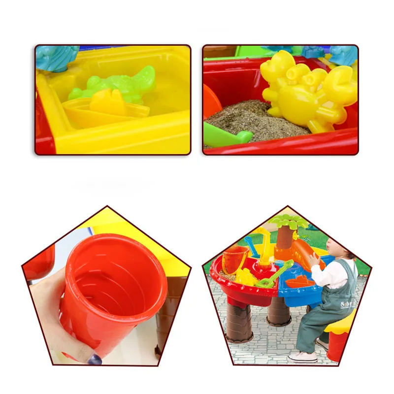  2019 Creative Baby Summer Sand And Water Table Box Baby Kids Children Outdoor Beach Waterwheel Toys