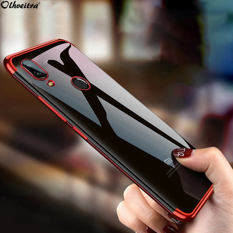 

Olhveitra Clear Coque For Xiaomi Mi 9t Mi 9 SE Redmi Note 7 6 Pro Redmi 7 K20 Pro Case Luxury Funda Plating Soft TPU Phone Cover